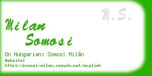 milan somosi business card